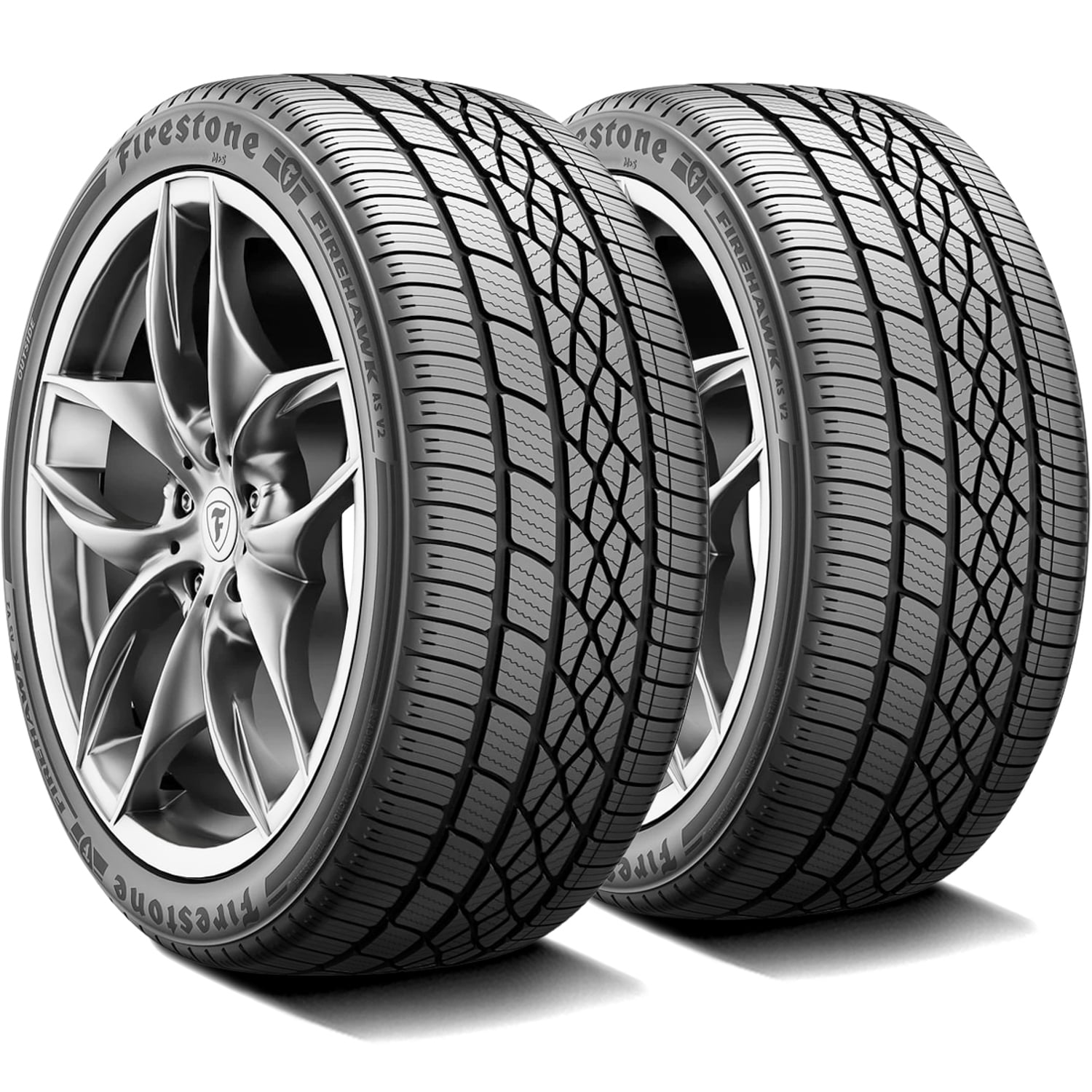 Pair of 2 (TWO) Firestone Firehawk AS V2 215/55R18 95H A/S Performance Tires Fits: 2019-20 Buick Encore Essence, 2017-18 Buick Encore Preferred II