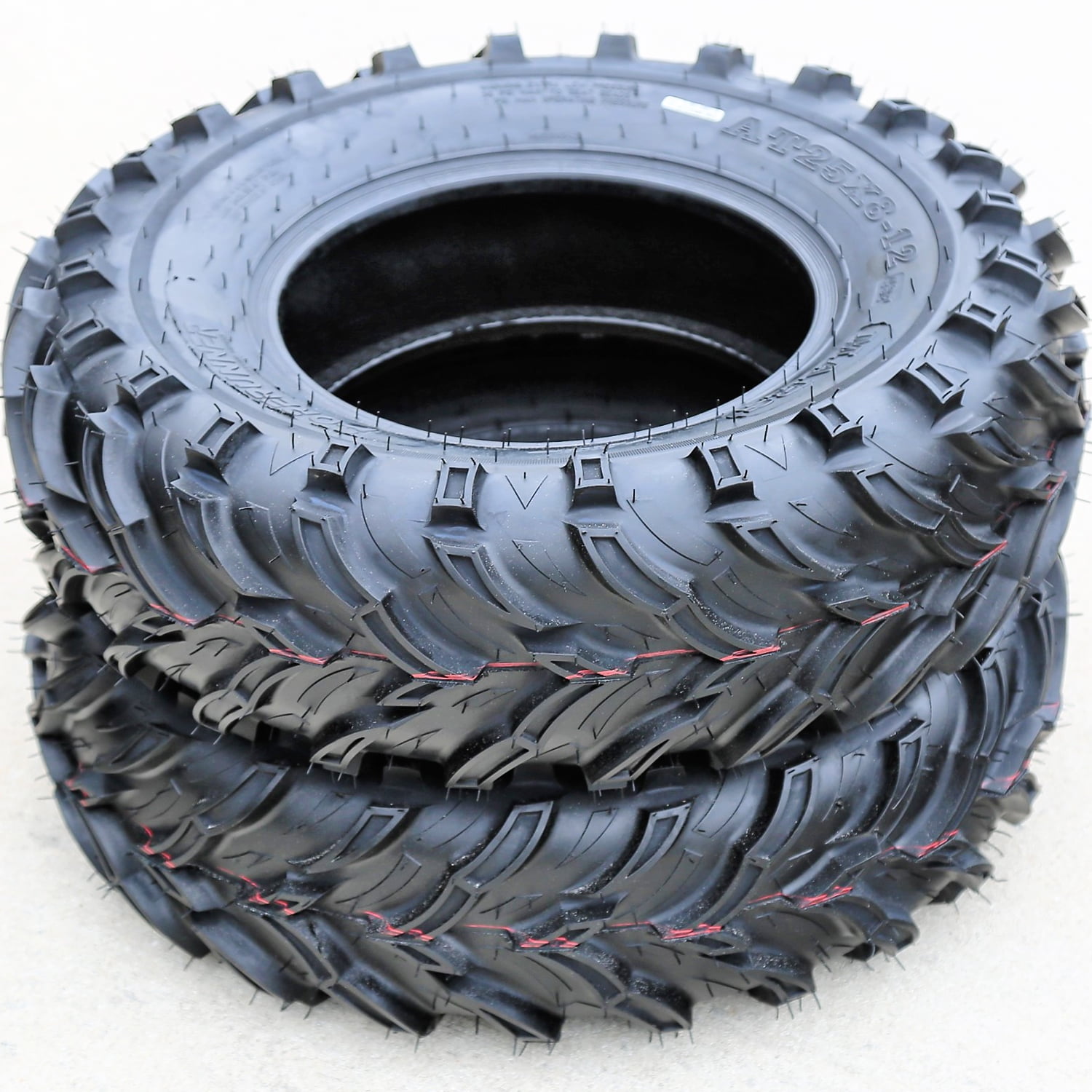 HAKUBA P3035 Pneu Quad 25x10R12 6PR E4 – Pneu Mixte Tout-Terrain Robuste 255/65-12, Charge 67J, Idéal Pour Chemins Rocailleux Et Sols Durs
