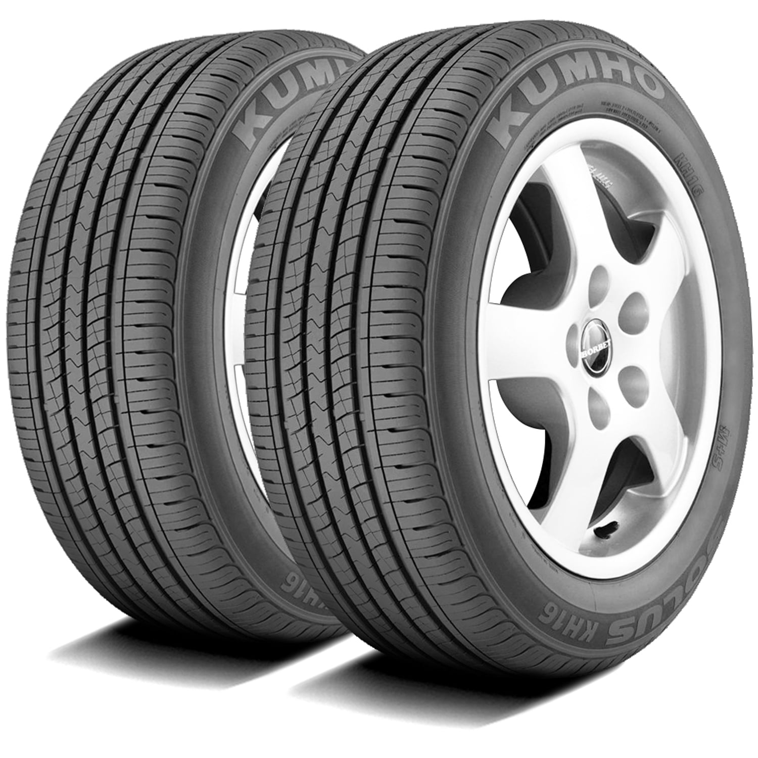 Pair of 2 (TWO) Kumho Solus KH16 175/55R15 77T AS All Season A/S Tires Fits: 2009-10 Smart Fortwo Brabus, 2011-13 Smart Fortwo Brabus Cabrio