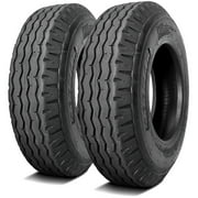 Pair of 2 (TWO) New Zeemax Highway ST 8-14.5 Load G (14 Ply) Heavy Duty Trailer Tires