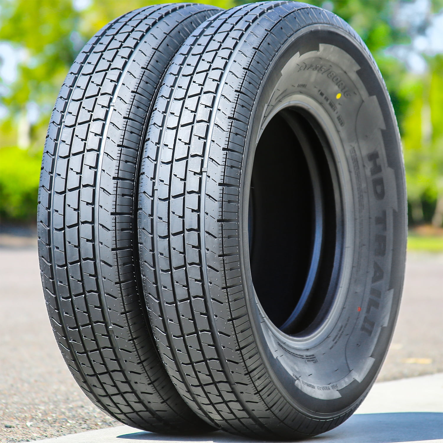 Suntek Pair of 2 Suntek HD Trail 2 Semi-Steel ST175/80R13 175/80R13 97/93M D 8 Ply Trailer Tires Sansujyuku sansujyuku.com
