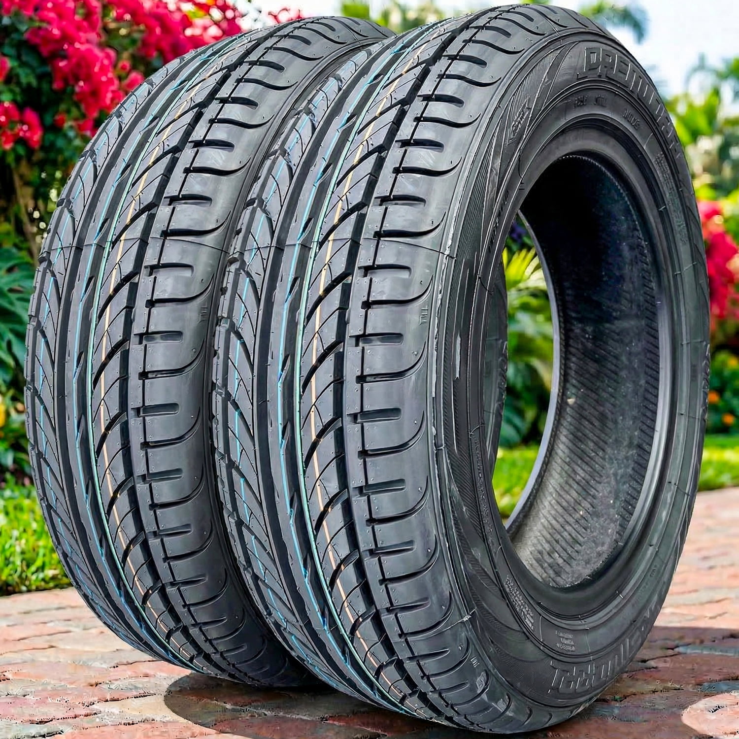 Pair of 2 (TWO) Premiorri Solazo 195/55R15 85V Performance Tires Fits: 2007-08 Honda Fit Sport, 1999-2000 Honda Civic Si