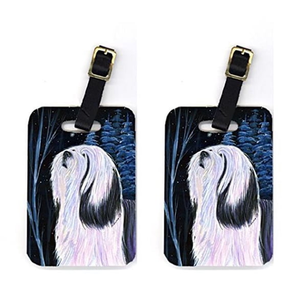 Pair of 2 Tibetan Terrier Luggage Tags