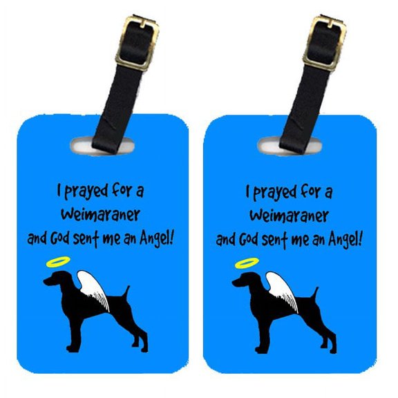 Pair of 2 Weimaraner Luggage Tags