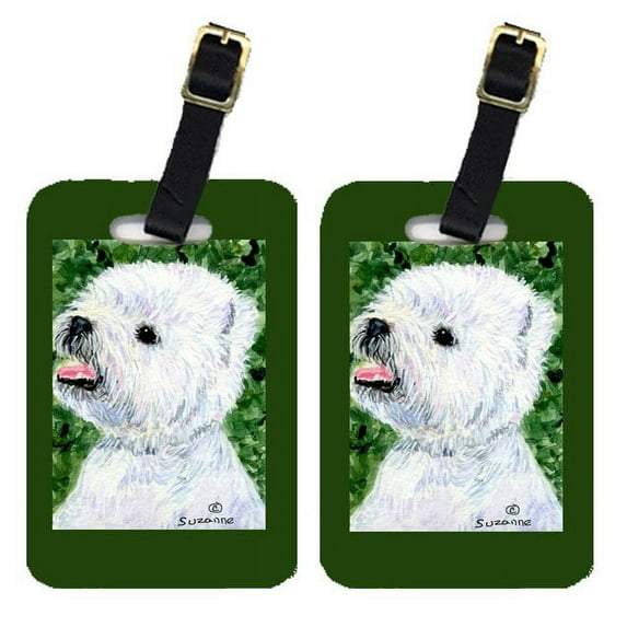Pair of 2 Westie Luggage Tags