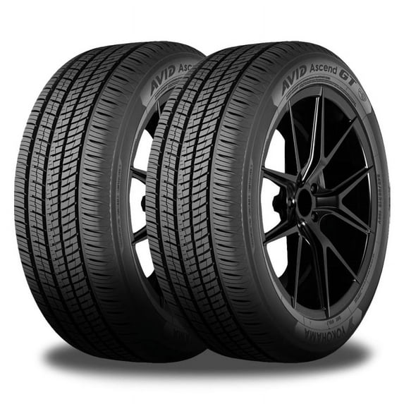 Pair of 2 Yokohama Avid Ascend GT 195/65R15 91H Tires 110132705 / 195/65/15 / 1956515 Fits: 2013-15 Honda Civic Natural Gas, 2012-18 Ford Focus S