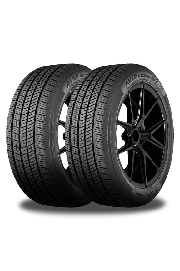 Pair of 2 Yokohama Avid Ascend GT 205/60R16 92V Tires 110132713 / 205/60/16 / 2056016 Fits: 2010-12 Ford Fusion S, 2015-17 Kia Soul LX