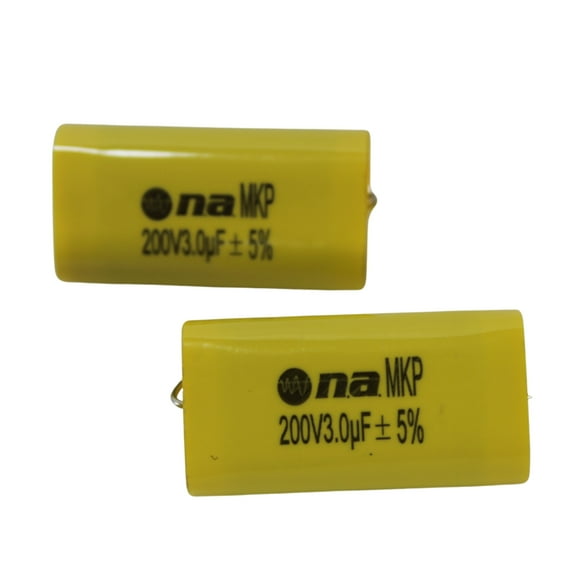 Pair of 3.0 Microfarad Bass Blocker 200 Volt Metalized Film Capacitors