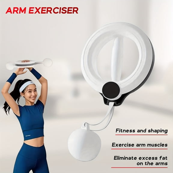 Pair of 360-Degree Rotating Forearm Trainers, Polyethylene Exercise Equipment for Chest, Shoulder, and Arm Workouts at Home