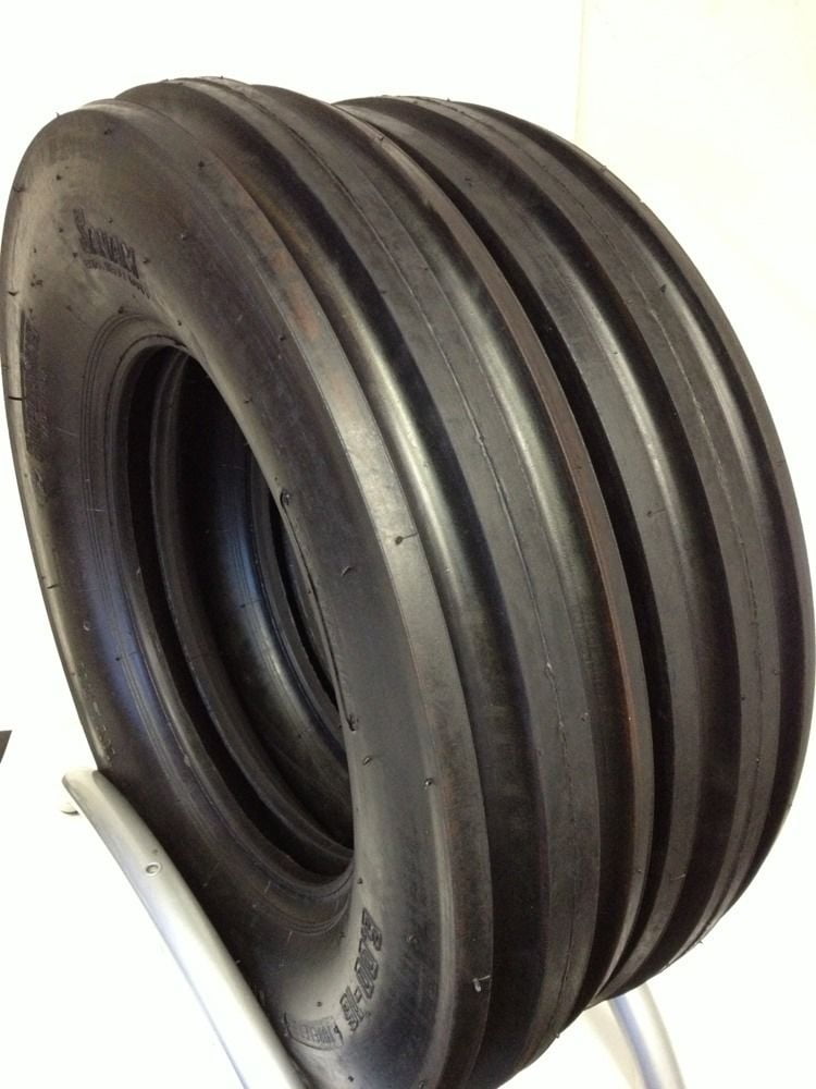 Pair of 6.00X16 Heavy Duty 8 Ply Tri Rib Farm Tractor Tires 600x16, 6.00-16 Front TUBELESS Tires