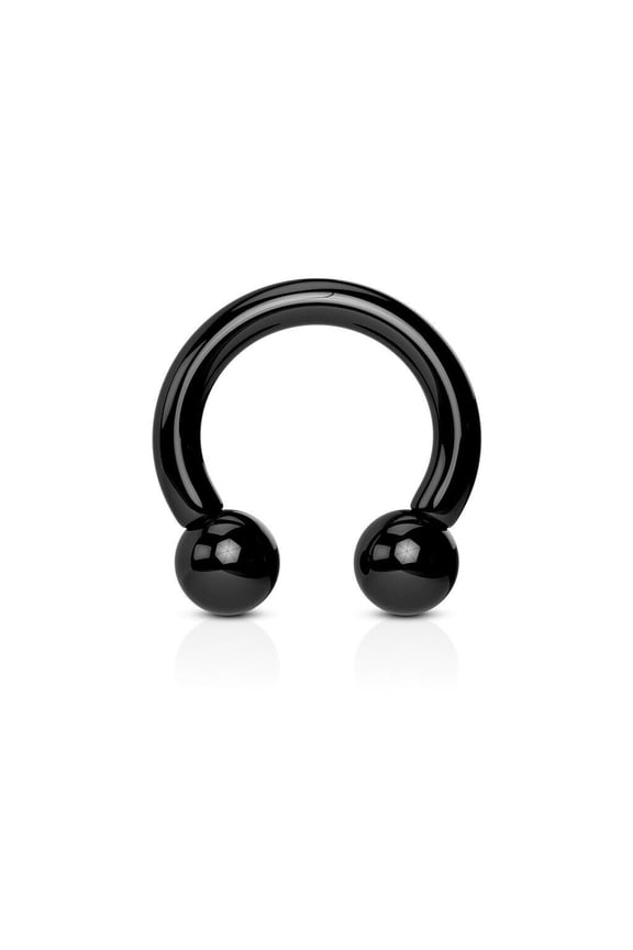 Pair of Acrylic Circular Barbells Black
