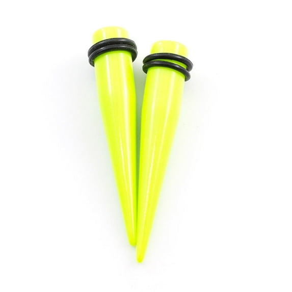 Pair of Acrylic Ear Tapers with O Ring Multiple Sizes Available