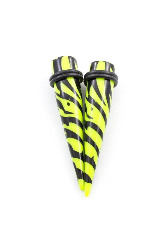 Pair of Acrylic Ear Tapers with O Ring Multiple Sizes Available