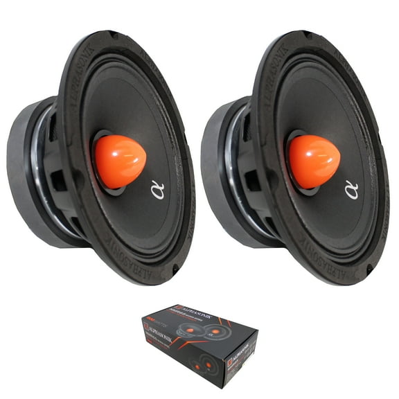 Pair of Alphasonik Neuron Series NMR65 6.5" 600 Watt 4 Ohm Mid-Range Speakers