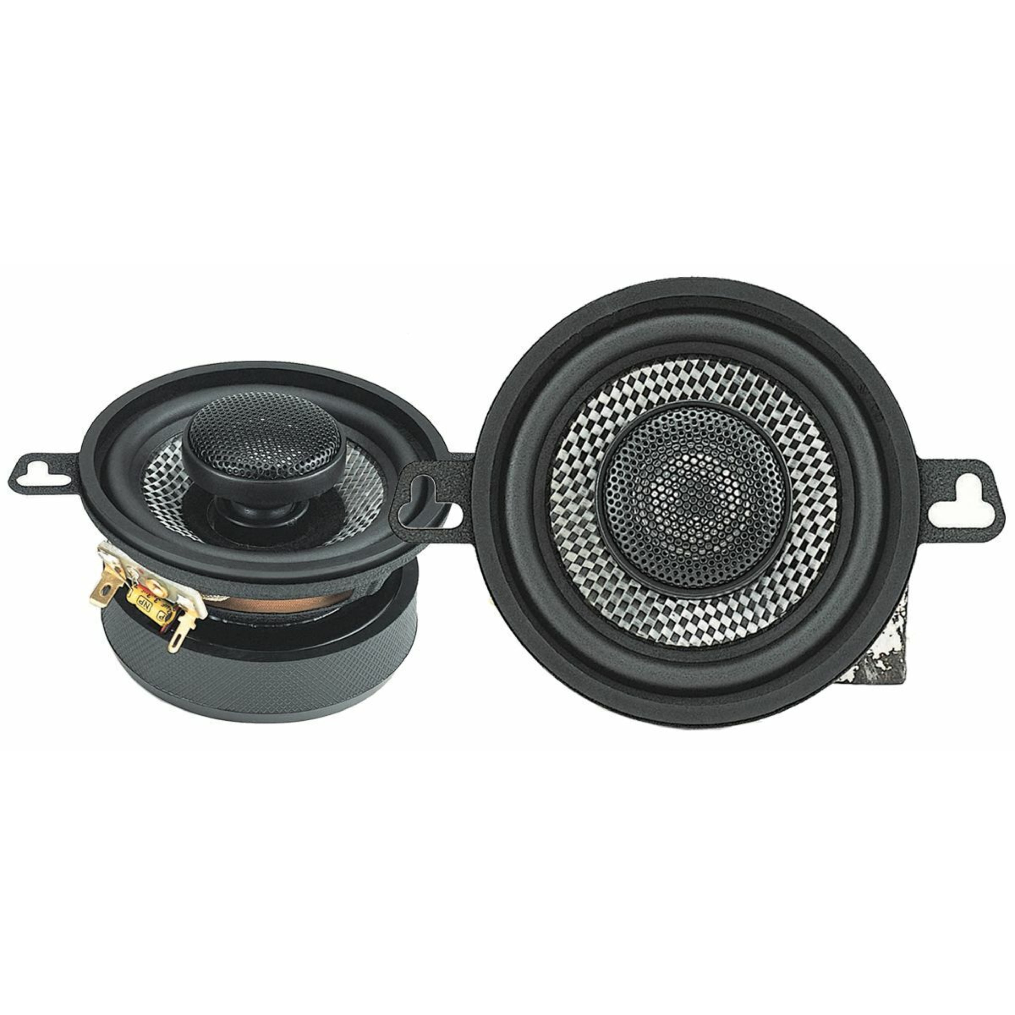 Pair of American Bass 3.5" 2 Way Coaxial Speaker 80W 4 Ohm w/ Neo Swivel Tweeter New