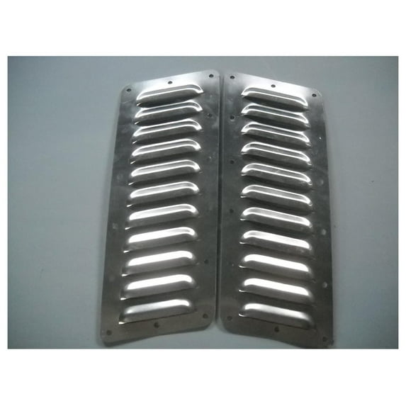 Pair of Angled Aluminum 4” 11 Louvers Each (Bolt-On) Kit