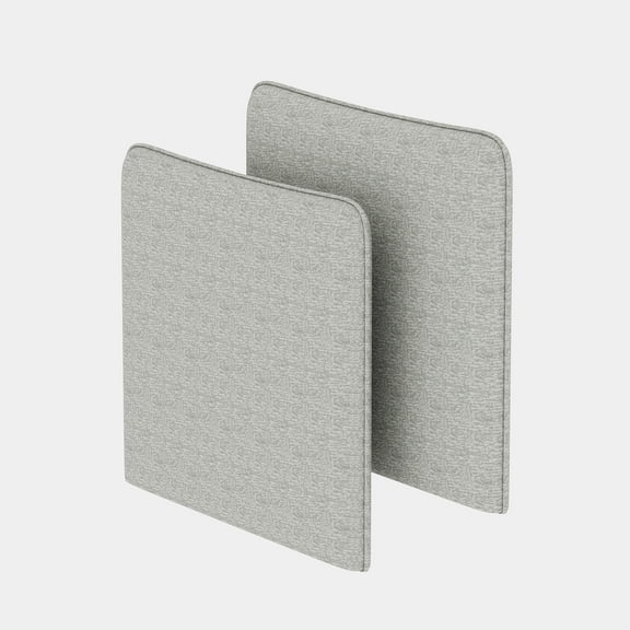 Pair of Armrests for Modular Sofa, Left and Right Armrest for Sectional Couch, Grey Fabric, 29 Inch