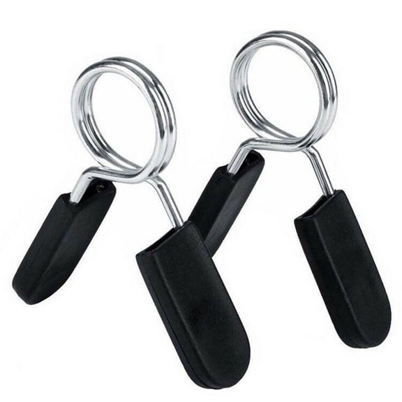 Pair of Barbell Clamp Collars, Weight Lifting Bar Secure Locking Clips Multicolor