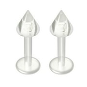 زوج من Bioflex Labret Retainer مع نهايات ارتفاع مثالية للشفاه الغضروف 16 جم