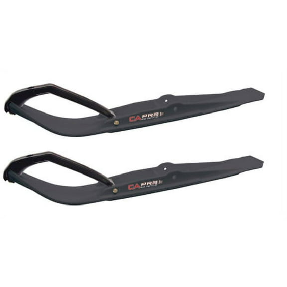 Pair of Black C&A Pro RAZOR 6" Snowmobile Skis W/Black C&A Loops