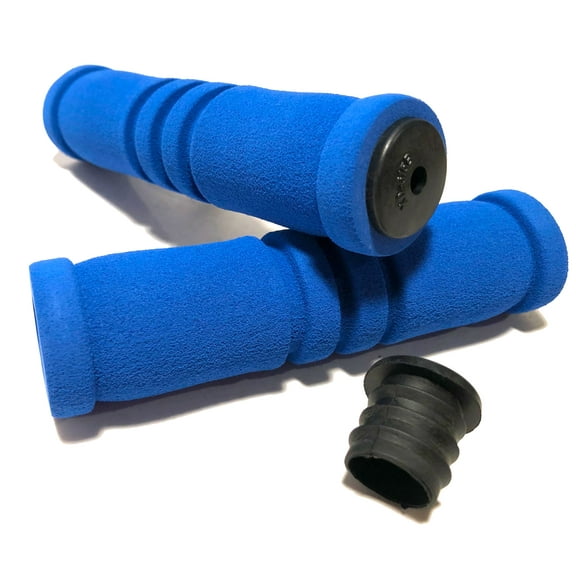 Pair of Blue Custom BMX Mountain Bike Bicycle Foam Sponge Soft Handlebar Grips
