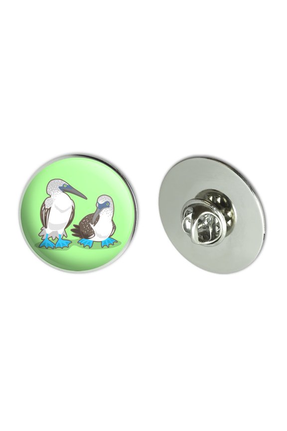 Pair of Blue Footed Boobies Metal 1.1" Tie Tack Hat Lapel Pin Pinback