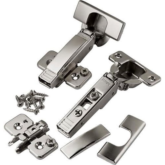 Pair of Blum 120 degree Frameless Clip Top Hinges, Full Overlay self closing