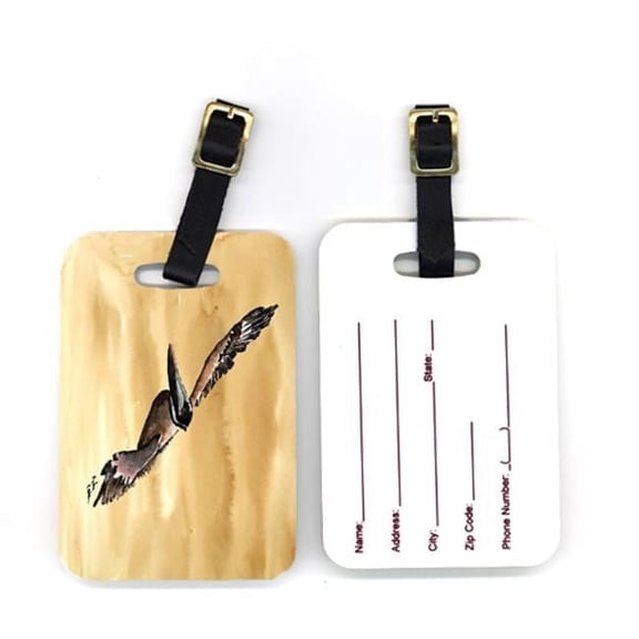 Pair of Bright Green Blue Crab Luggage Tag