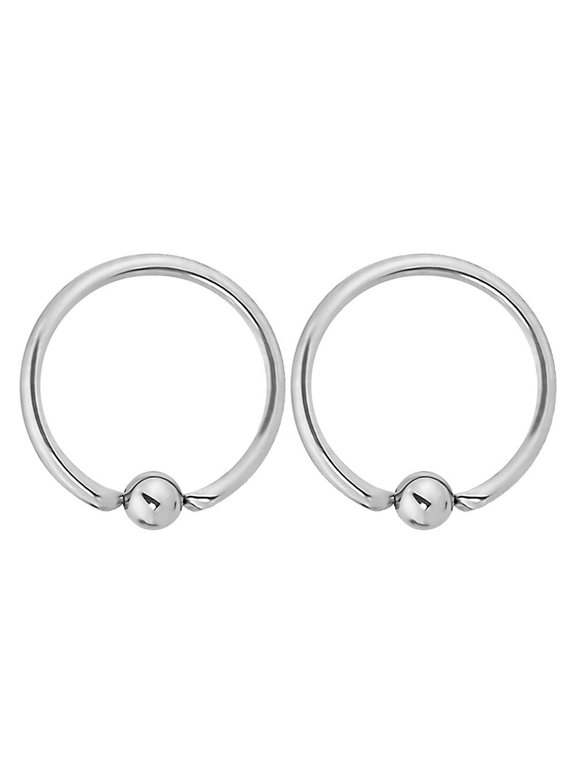Pair of Captive Ring Made of Surgical Steel Multiple Gauges ans Sizes Available