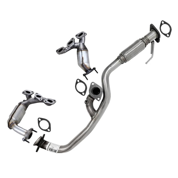 Stainless Steel Pair of Catalytic with Flex Y-Pipe Fits 2001-2007 Mazda Tribute, Mercury Mariner and Ford Escape 3.0L - Direct Fit
