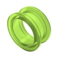 thumbnail image 1 of Pair of Clear Green Acrylic Screw Fit Ear Plugs Eyelet - 8 Gauge to 18MM, 1 of 1