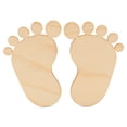 thumbnail image 1 of Pair of DIY Wood Baby Feet 4-inch, Pack of 5 Baby Announcement Sign Prop for Nursery Decor and Baby Shower Decorations, by Woodpeckers, 1 of 6