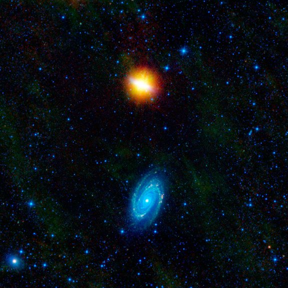 Pair of Dancing Galaxies Poster Print - NASA (12 x 12)