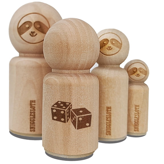 Pair of Dice Die Rubber Stamp for Scrapbooking Crafting Stamping - Mini 1/2 Inch