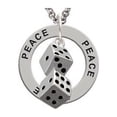 thumbnail image 1 of Pair of Dice Peace Affirmation Ring Necklace, 1 of 1