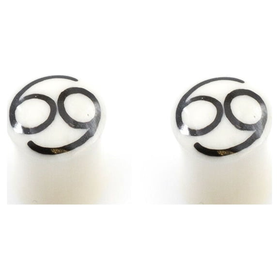 Pair of Ear Plugs made of Organic Horn Bone with 69 Number Design