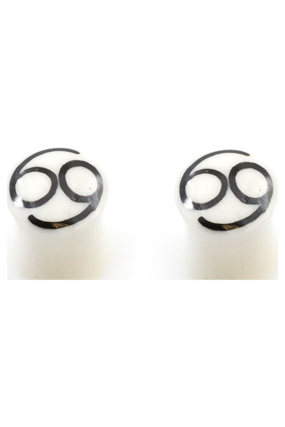 Pair of Ear Plugs made of Organic Horn Bone with 69 Number Design