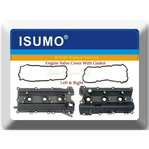 Pair of Engine Valve Cover with Gasket Left Right Fits: FX35 G35 M35 350Z