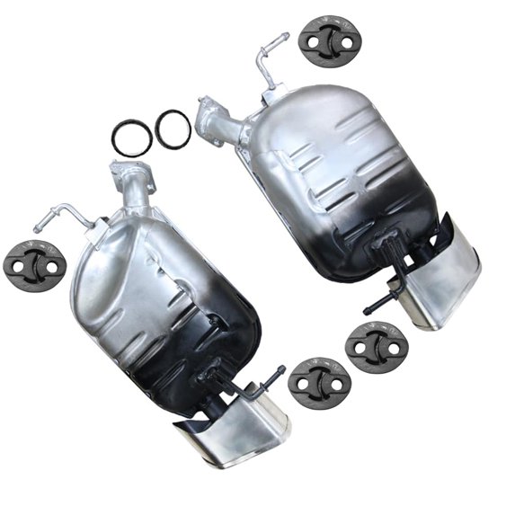 Northeastern Exhaust Passenger & Driver Side Mufflers Fit 2007 Mazda CX-9 3.5L & 2008-2012 Mazda CX-9 3.7L - Direct Fit