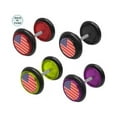 thumbnail image 1 of Pair of Fake/Cheater American Flag Acrylic 14 Gauge Ear Plugs - 4 Colors Avail, 1 of 9