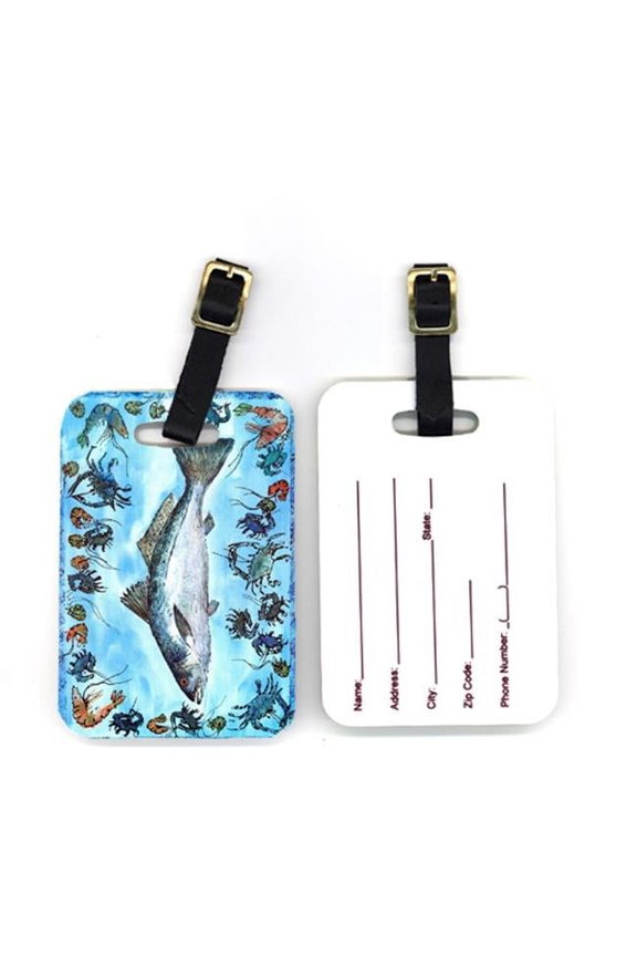 Pair of Fish Speckled Trout Luggage Tag