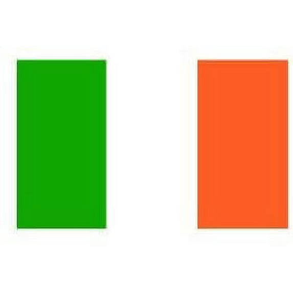 Pair of Ireland Flag Funny Hard Hat/Helmet Vinyl Decal Sticker