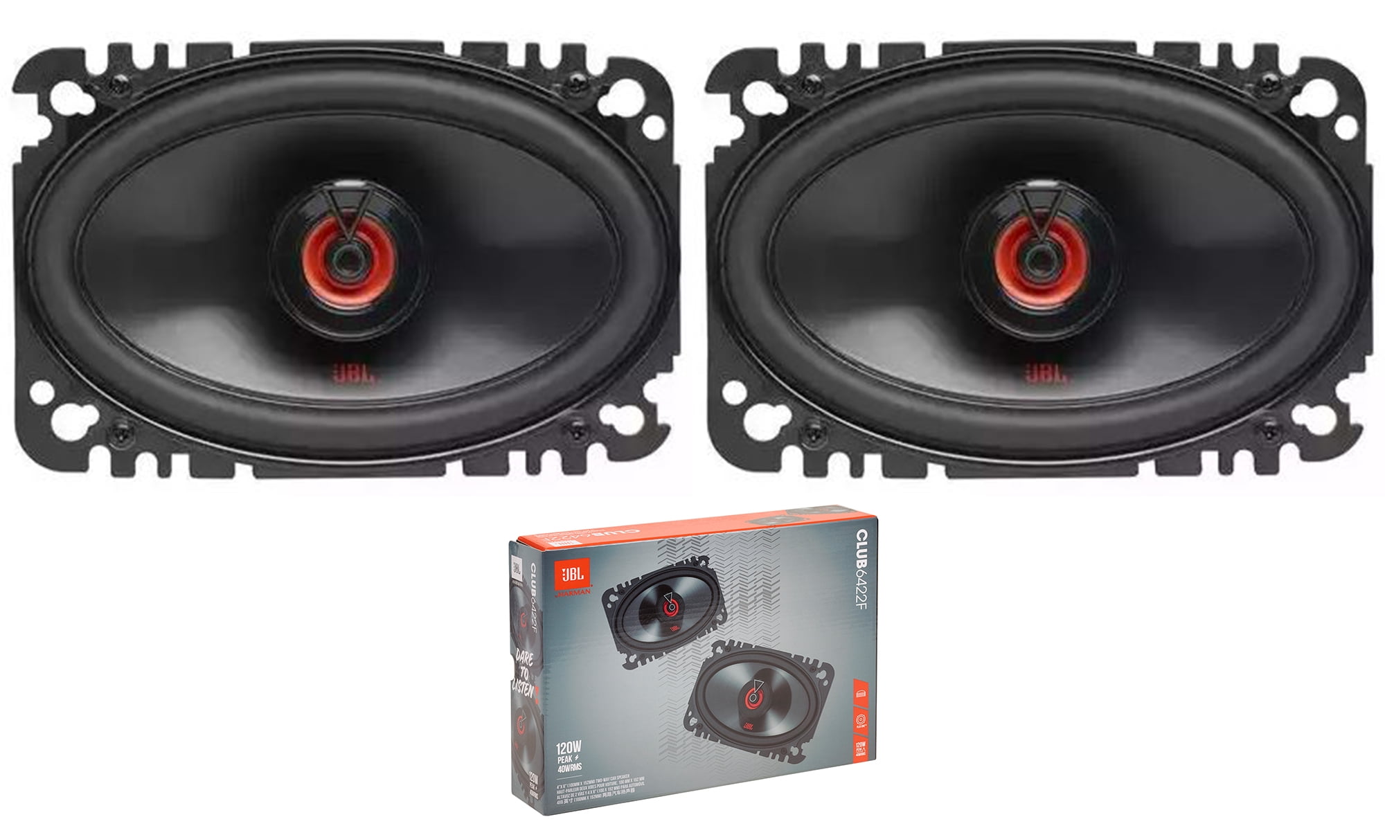 Pair of JBL 4x6 240W Ohm Two-Way Coaxial Car Speakers CLUB