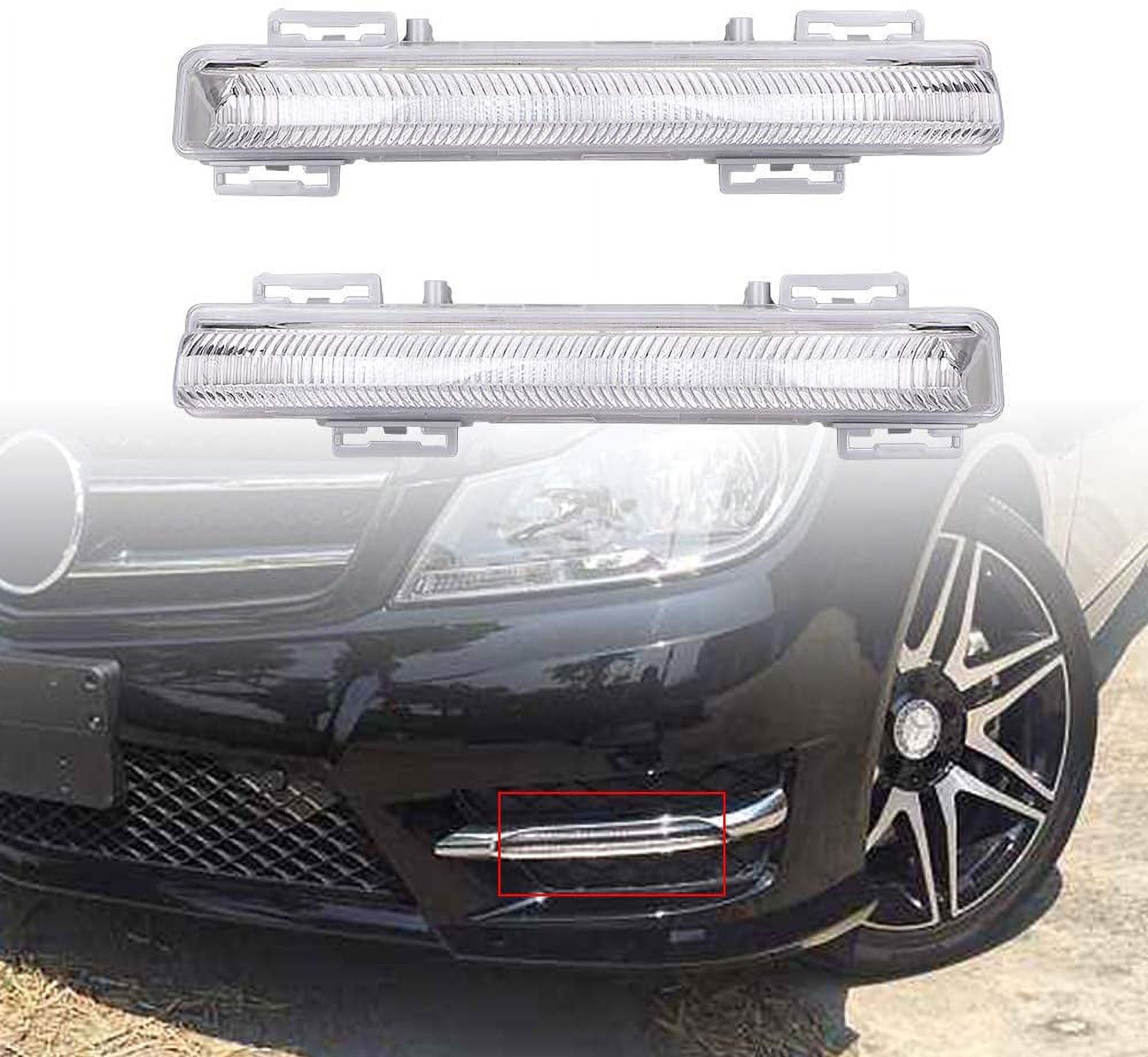Pair of LR LED Daytime Running Light DRL Fog Lamp Compatible with