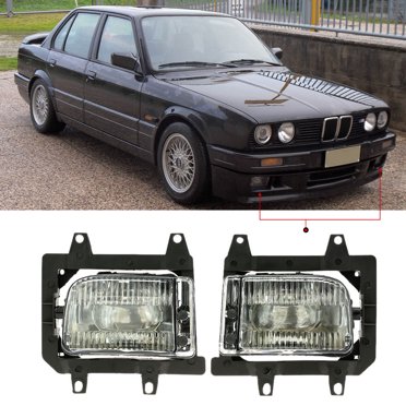 Front Fog Light Plastic Lens Kit For BMW E30 3-Series 1985-1993 – Left & Right Pair