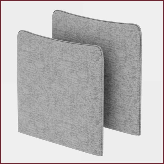 Pair of Modular Sofa Armrests with Solid Wood Frame 29L x 3.5W x 26H Chenille Fabric for Sectionals | Grey | Chenille | Loose Back