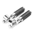 Pair of Motorcycle Foot Pegs Clamp Footrest Mount for 1in Engine Crash Bar Guard Argent