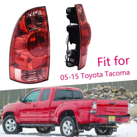 Pair of Rear Tail Light Lamp Housing Assembly Fit for Toyota Tacoma 2005-2015, Red