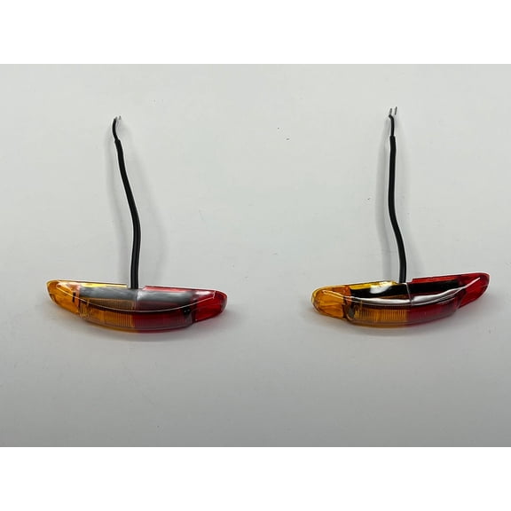 Pair of Red / Amber LED Trailer Fender Marker Clearance Lights