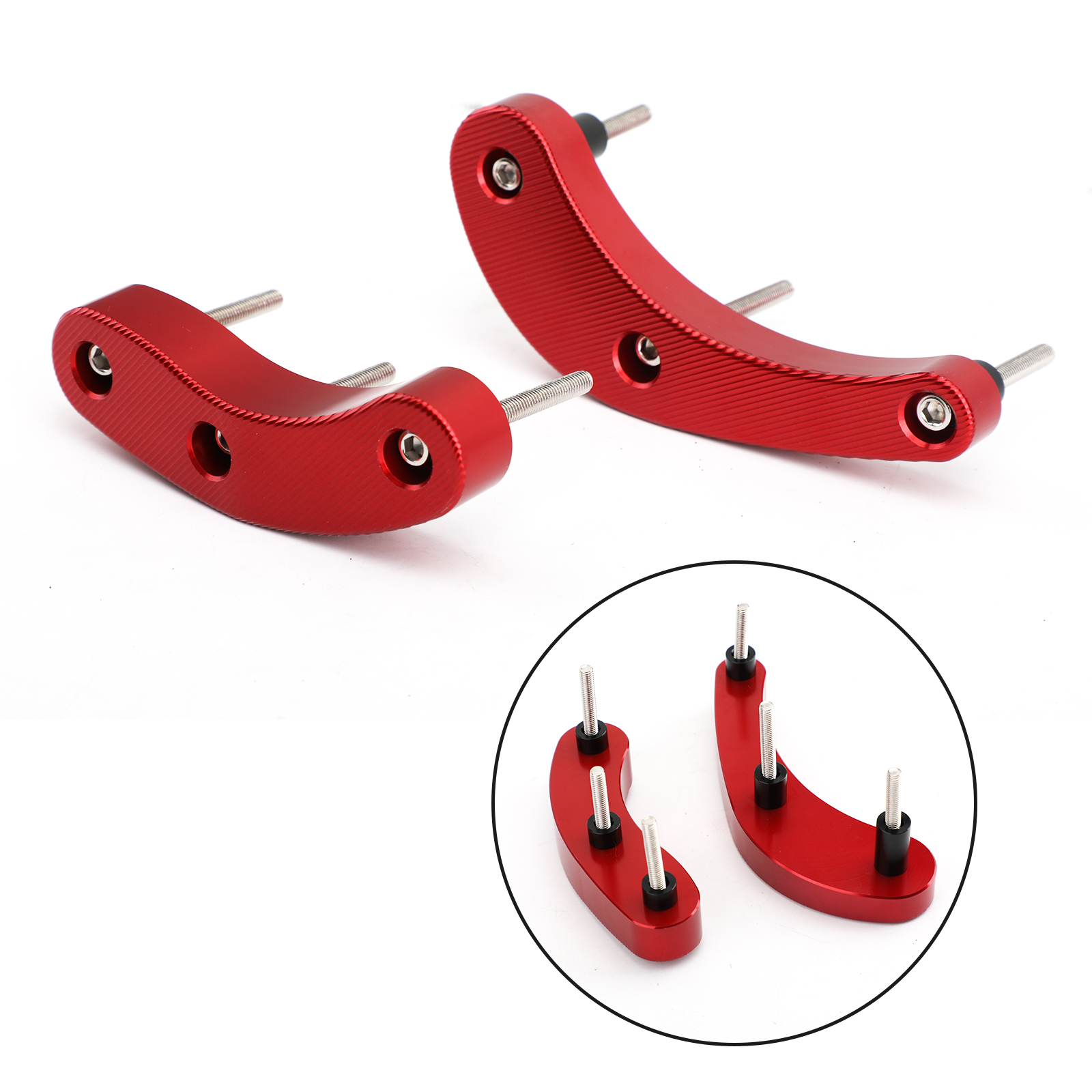 Pair of Red Engine Protector Stator Frame Sliders for BMW S1000RR 20192020